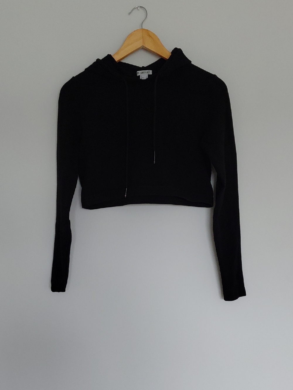 Forever 21 Cropped Black Hoodie